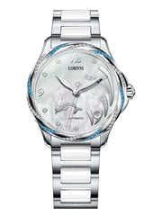 Lobinni Casual Leather Wristwatch For Women 33mm.