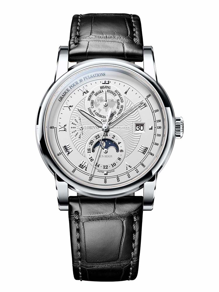 Lobinni Leather Strap Automatic Watch Branded 41.5mm.