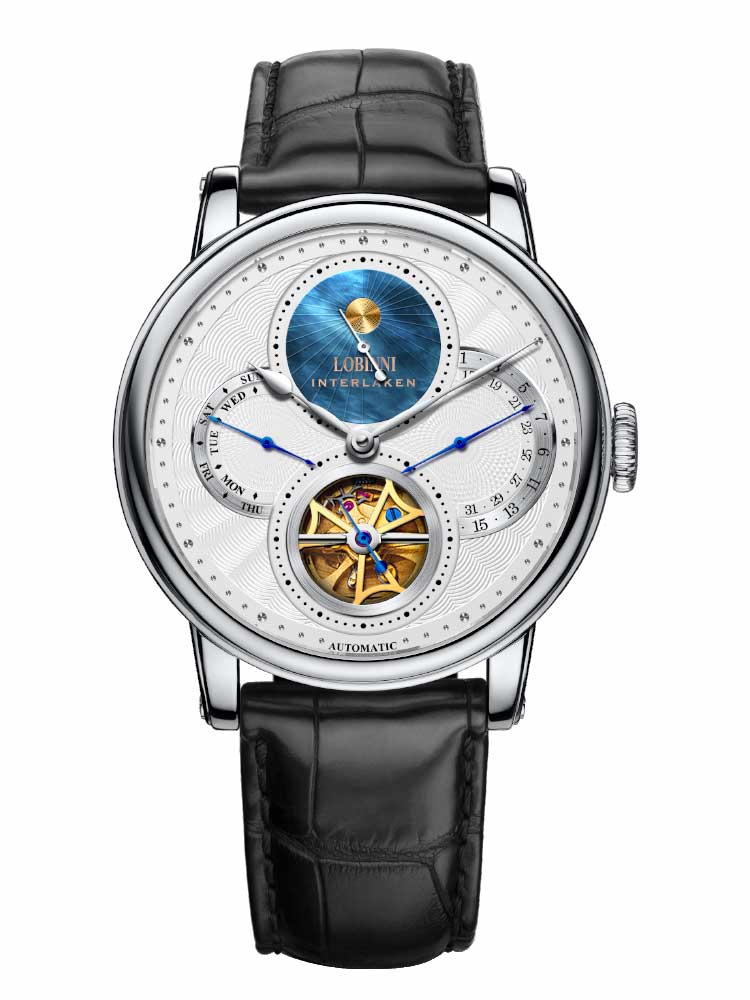 Lobinni Men's Sapphire Crystal Dial Automatic Mechanical Watch 42mm.
