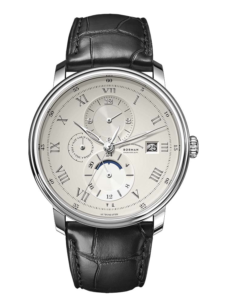 Borman Functional Men Leather Wristwatches 40mm.