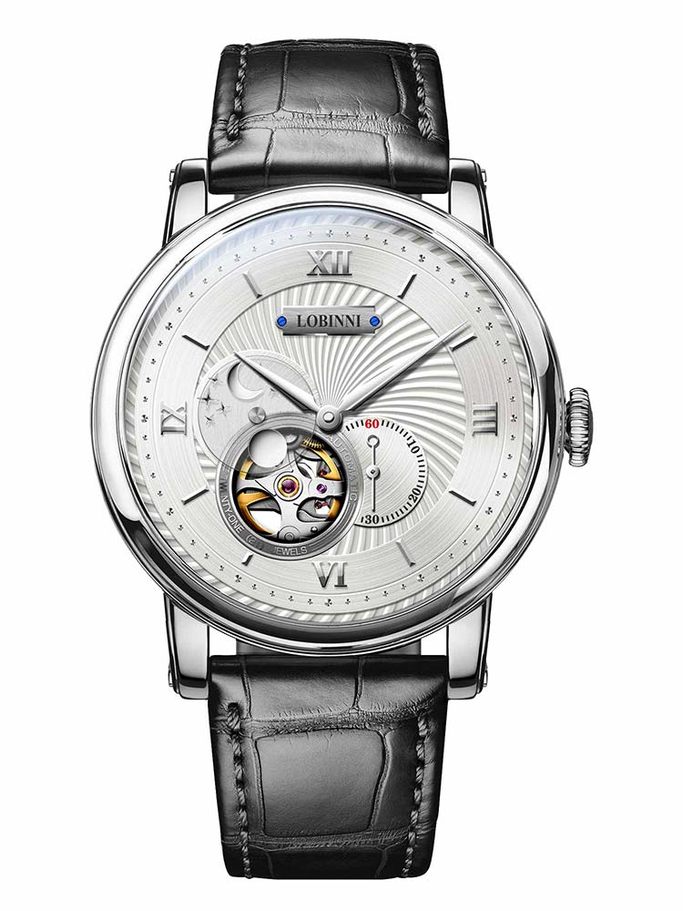 Lobinni Automatic Hollow Out Movement Watch 42mm.