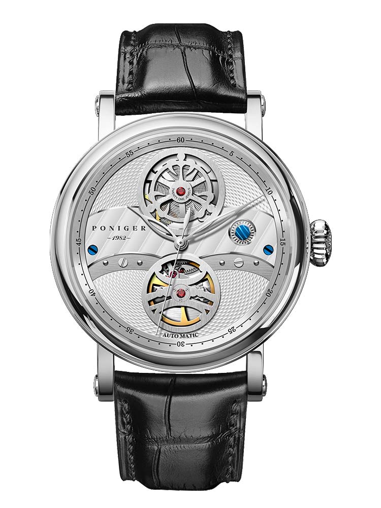 Poniger Famous Brand Hollow Out Mechanical Watches 41mm.