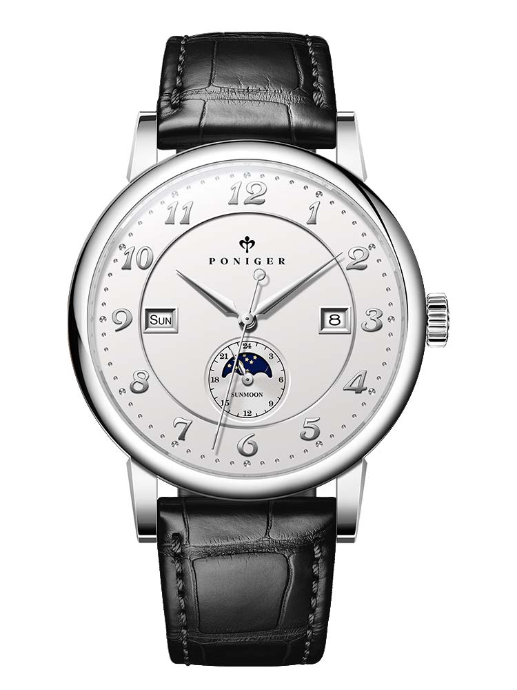 Poniger Automatic Movement Mens Mechancial Wristwatch 41.5mm.