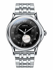 Lobinni Men's Automatic Mechanical Watch With Stainless Steel Band 42mm.