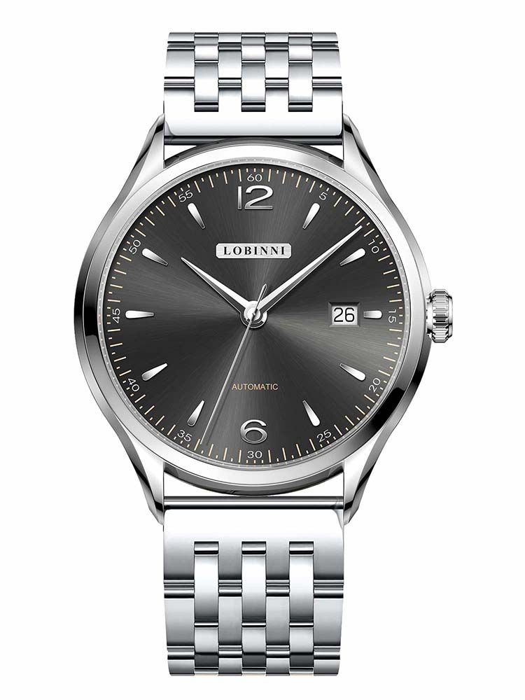Lobinni Mechanical Wristwatches For Men Stainless Steel 40mm.