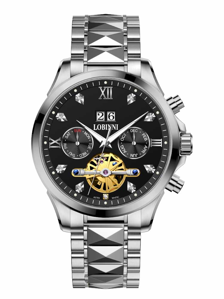 Lobinni Multi-function Sport Water-resistant Wrist Watch For Man 42mm.