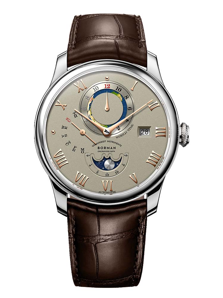Borman Watch Brand Water-resistant Automatic Watches For Men Leather 40mm.