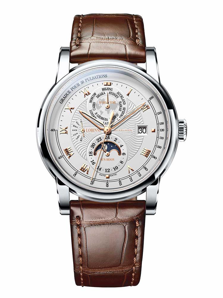 Lobinni Leather Strap Automatic Watch Branded 41.5mm.
