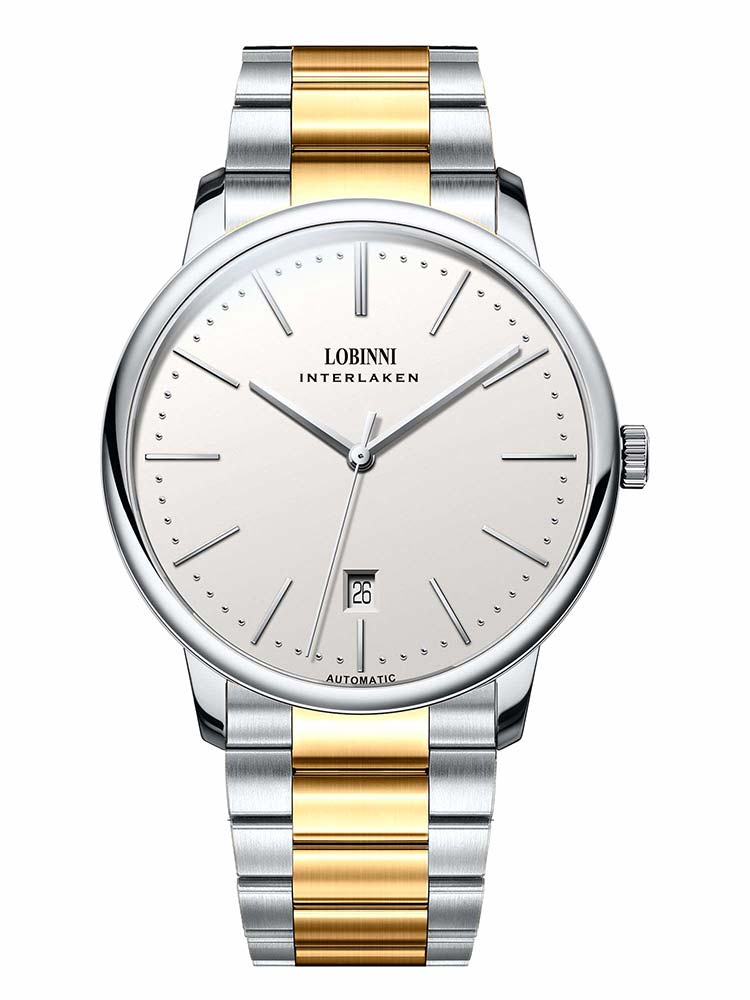 Lobinni Classic Stainless Steel Automatic Wristwatch 39.8mm.