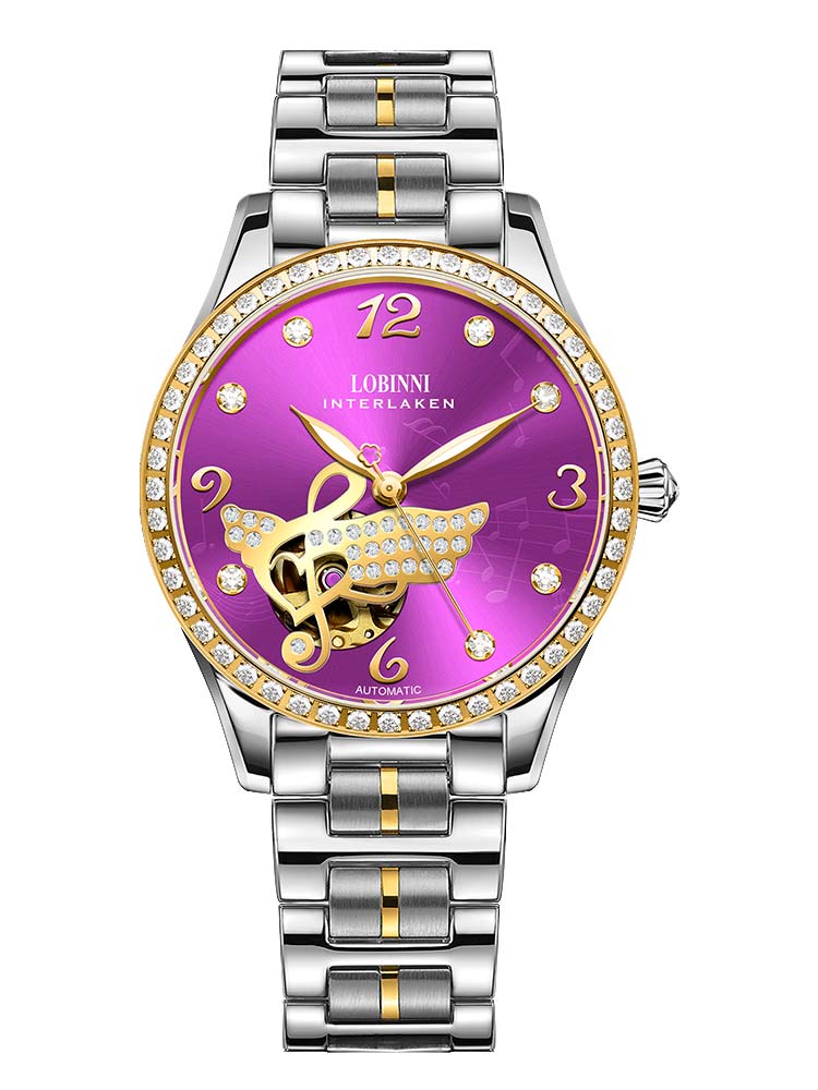 Lobinni Stainless Steel Ladies Fashion Wrist Watches 34mm.
